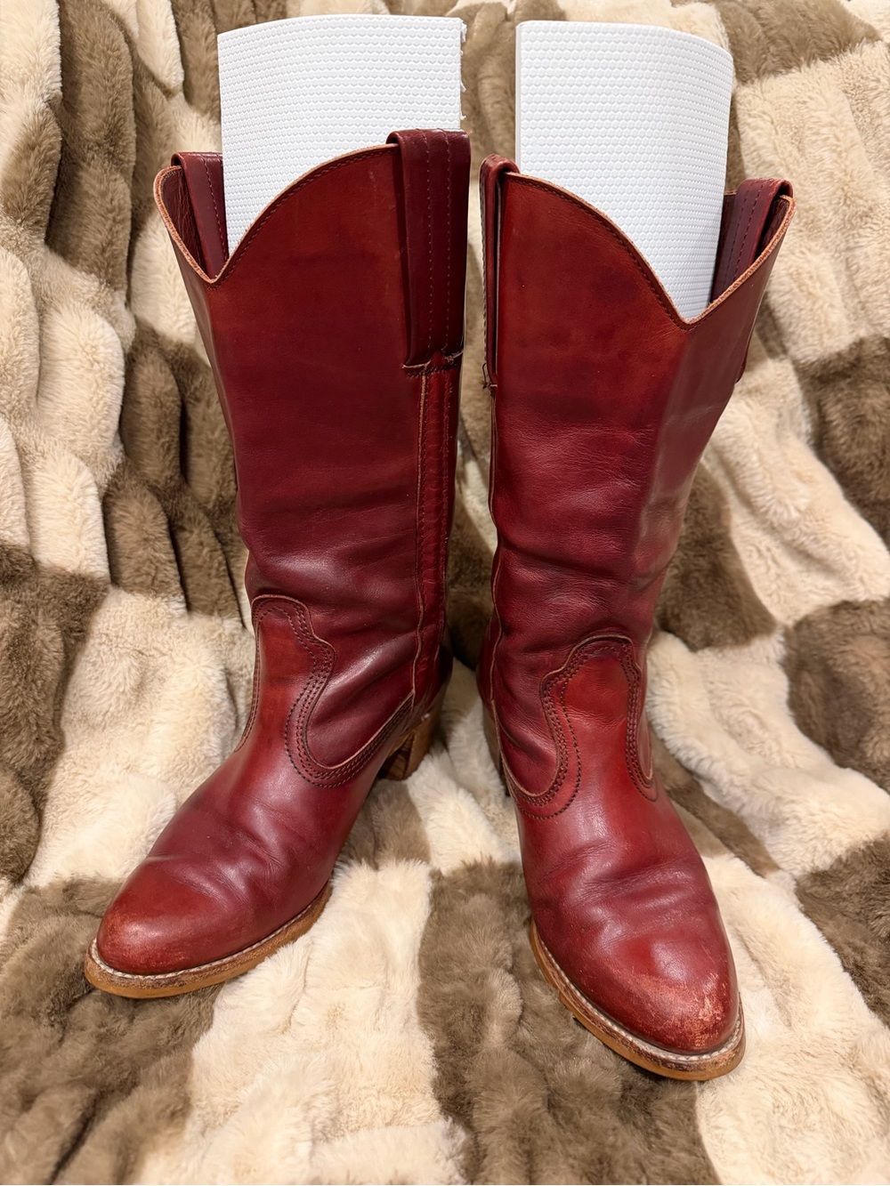 Dexter Red Leather Western Boots - Size 7